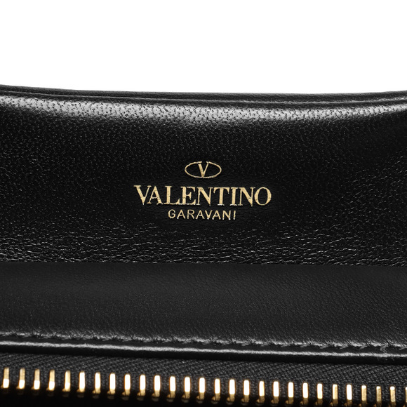 Valentino Leather One Stud Shoulder Bag Women's Small Handbag Nero Black - Picture 6 of 7